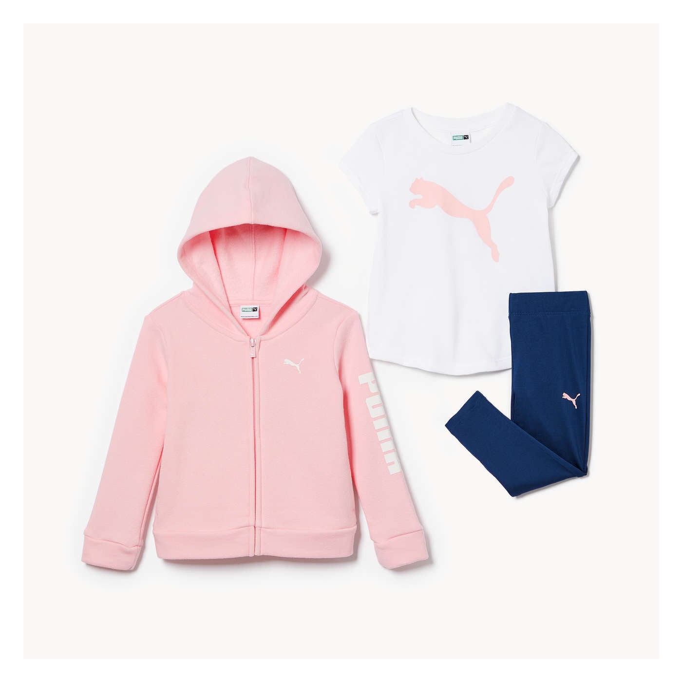 Toddler Girls Puma 3 Piece Hoodie Set in Light Pink from Joe Fresh